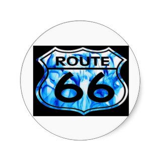 route 66 blue fire stickers