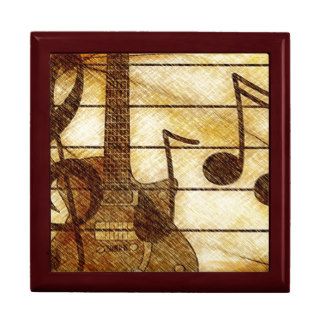 Musical Theme with Guitar Gift Boxes