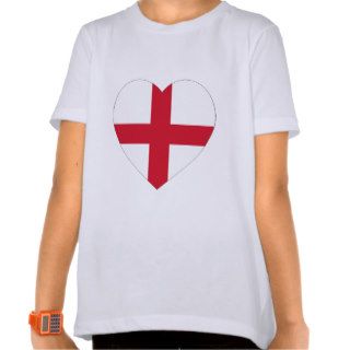England Flag Heart Tshirts