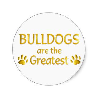 Bulldog Round Sticker