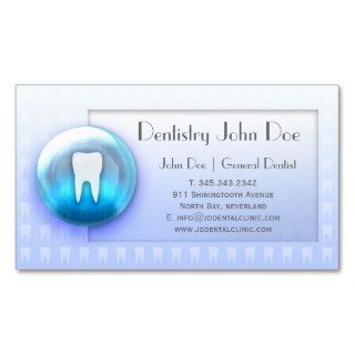 Dentalcare white teeth bubble dental business card