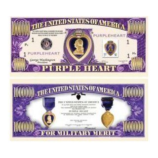 Set of 10 Bills Purple Heart Million Dollar Bill Toys & Games