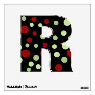 Dots, Spots (Dotted Pattern)   Red Green Wall Graphics