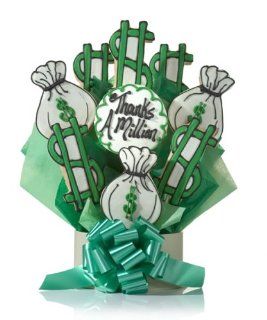 Thanks A Million Cookie Gift Bouquet   7 Cookie Arrangement  Baked Good Gifts  Grocery & Gourmet Food