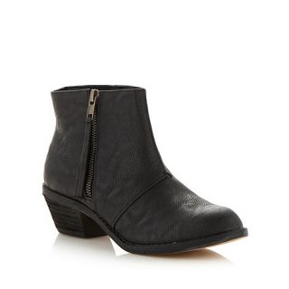 Call It Spring Black magne mid heel ankle boots