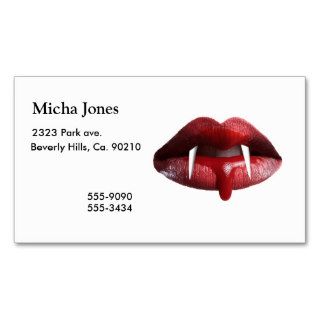 Bloody Vampire Red Lipstick Lips Business Card