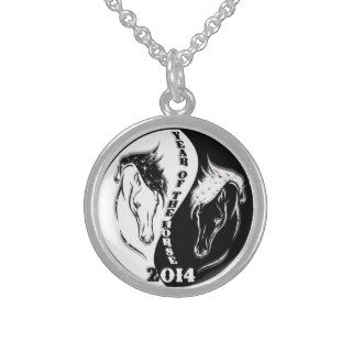 2014, Year of the Horse, Yin Yang Print Custom Jewelry