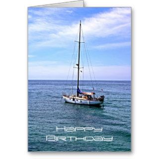 Sailing Boat Happy Birthday Card