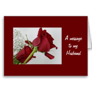 A message to my Husband  Birthday Love Greeting Cards
