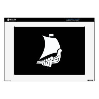 Viking Ship Pictogram Latop Skin Decal For 15" Laptop