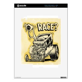 hot rod wanna race monster cartoon oldschool skin for the iPad 2