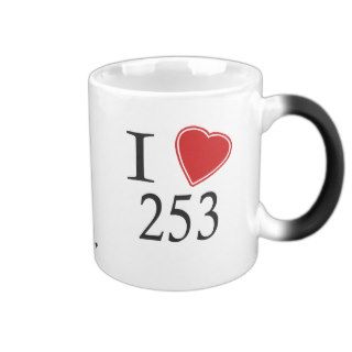 I Love 253 Tacoma Coffee Mugs