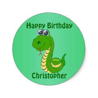 Snake Birthday Stickers