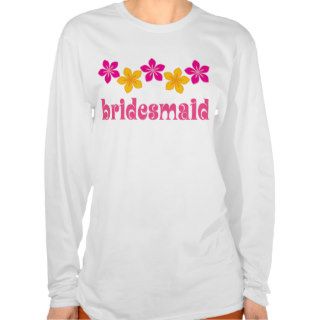 Bridesmaid Hawaiian Tropical Flowers Wedding T shirt