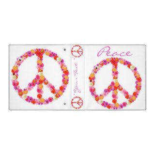 Pretty Flower Peace Sign Binder Design