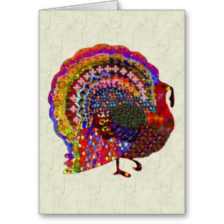 Jeweled Turkey Greeting Card