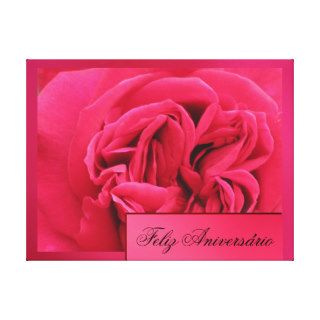 Arte en lienzo Lámina   Feliz Aniversario Rosa Gallery Wrap Canvas