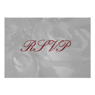"Roses In Black and White"   RSVP [a] Custom Invitation