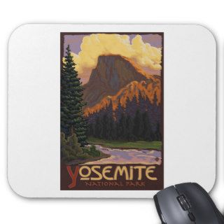 Yosemite National Park   Half Dome   Vintage Mouse Pad