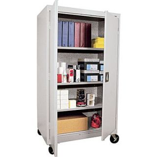 Sandusky Extra Large Mobile Storage Cabinet, 60H x 46W x 24D, Dove Gray  Make More Happen at