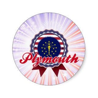 Plymouth, IN Round Sticker