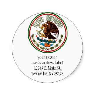 Viva Mexico  (Eagle Mexican Flag) Stickers