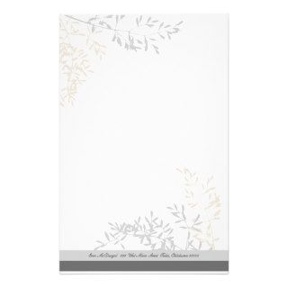 Modern Flowers Stationery Paper