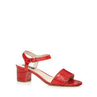 Principles by Ben de Lisi Designer red mock croc mid sandals