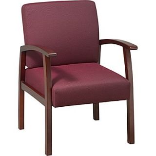 Office Star™ Ruby Fabric with Cherry Finish Wood Guest Chair  Make More Happen at
