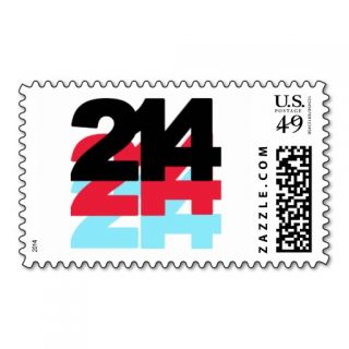 214 Area Code Postage Stamp
