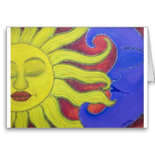 Sun and Moon Greeting Cards