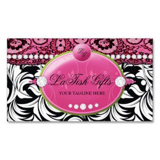 311 Lavish Pink Delish with Fleur de Lis Business Cards