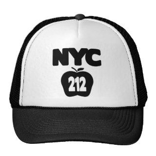 NYC 212 Cut Out of Big Apple, No Outline, 1 Color Hat