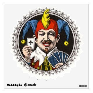 The jolly joker playing card graphic wall decals