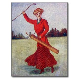 Vintage Women's Golf Fashion 1910s Postcards