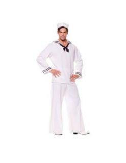 Sailor Shirt White Male Halloween Costume   Most Adults Clothing