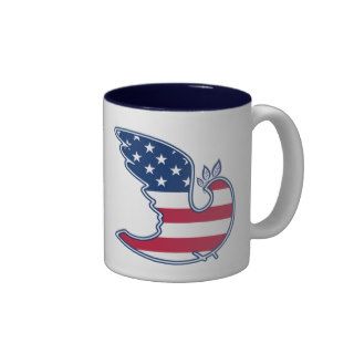 Dove of Peace. USA Patriotic Gift Mug