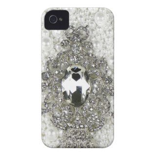 Bling, Silver/White Diamond Glitter and Sparkle iPhone 4 Cover