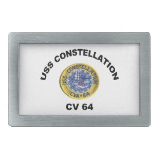 USS Constellation CV 64 Rectangular Belt Buckles