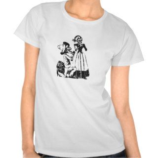 Posada Cavalera Courting Skeleton Couple T Shirts