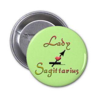 Lady Sagittarius Zodiac Button