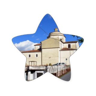 Church In Laino Borgo Star Stickers