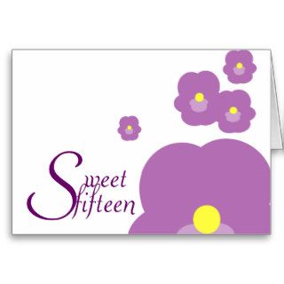 Sweet Fifteen Birth Flower Invitation Customize Greeting Cards