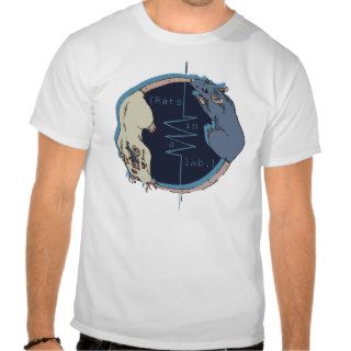 Rat in a lab design tee shirts