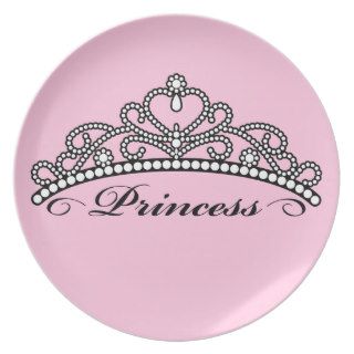 Princess Tiara Plate (pink background)