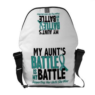 My Battle Too Aunt Ovarian Cancer Commuter Bags