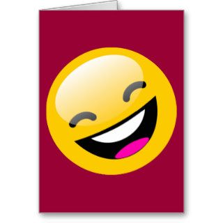 LAUGHING SMILEY FACE CARD