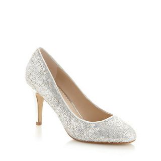 Debut Silver sequin court shoes