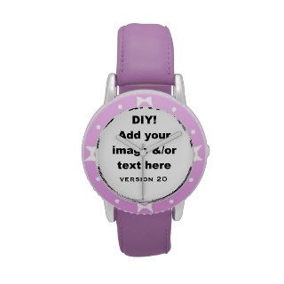 DIY Make Your Own Kids Bezel Stainless Purple Wrist Watch