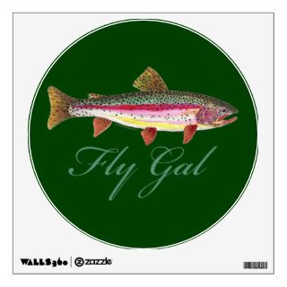 Trout Fishing, Women Wall Decals